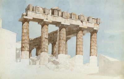 The East End and South Side of the Parthenon, c.1813 by John Foster